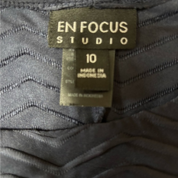 Enfocus Studio Navy  Textured Mini Dress size 10 - Picture 3 of 5